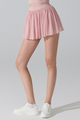 Women's Athletic Mesh-Pleated Anti-Exposure Mini Skirt