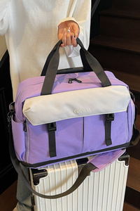 Color-Block Multi-Pocket Large Capacity Travel & Fitness Bag