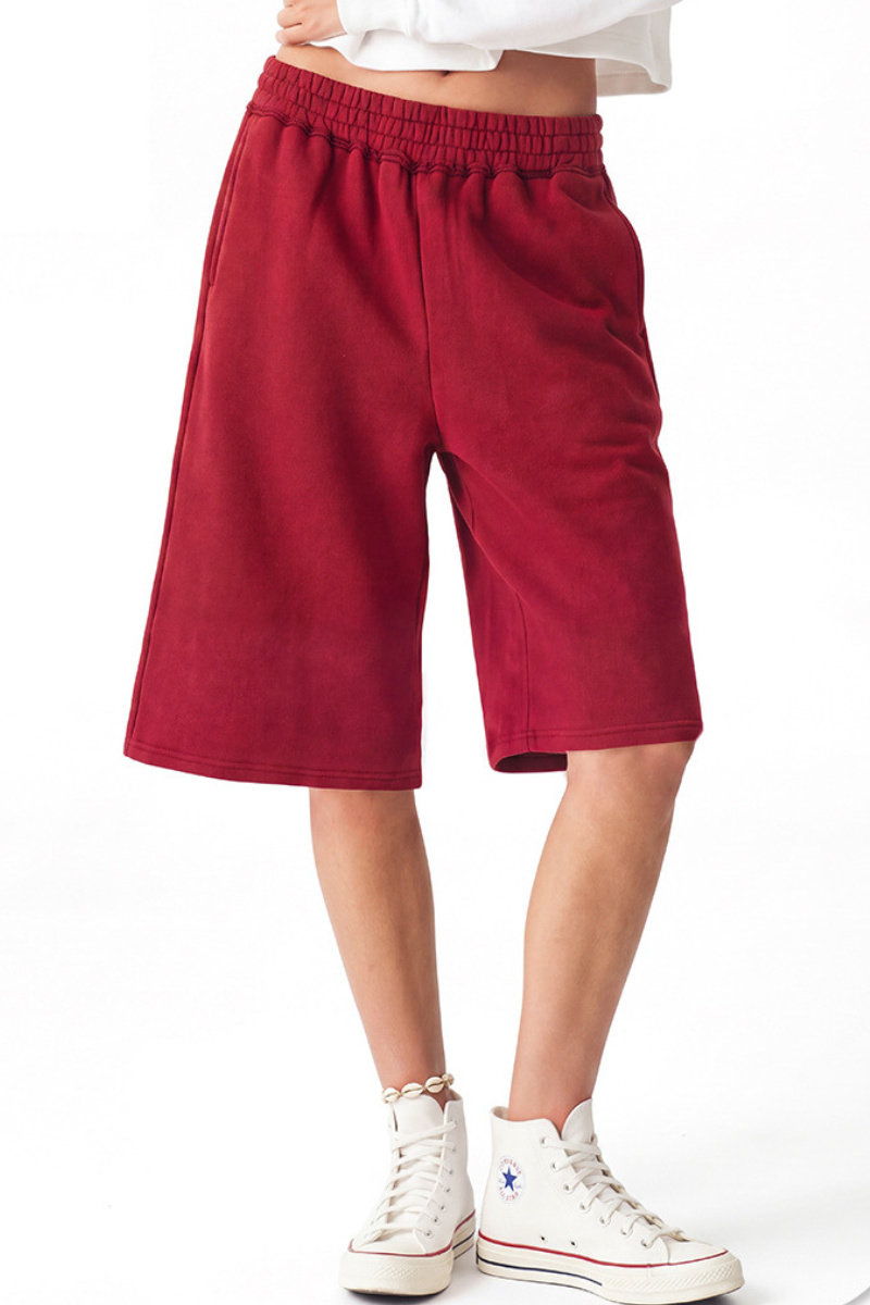 Unisex Fall Elastic Waistband Relaxed Wide Leg Sweatpants