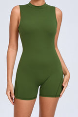 Women Sleeveless Back Hollow Fitness Peach Butt Removable Chest Pad Sports Yoga Bodysuit