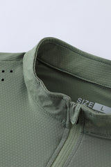 Men Half-Zip Breathable Outdoor Training Long Sleeve Top