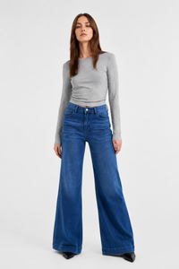 Women's Fall High Waist Wide Leg Flare Jeans