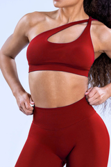 Women's Athletic One Shoulder  Asymmetric Bra