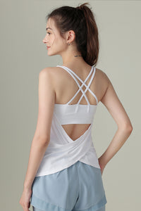 Women'S False Two Piece Women'S Sports Bra Tank Top