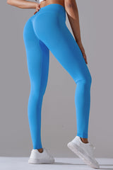 Seamless Women V-Cross Waist Yoga Leggings