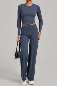 Women Naked Feel Flared Yoga Set