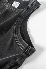 Vintage Distressed Slim-Fit Tank Top