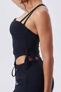 Women Double-Strap Backless Crisscross Yoga Sports Bra