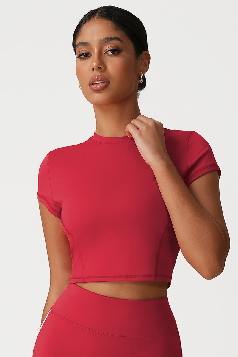 Women Slim Fit Quick-Dry Short Sleeve Yoga T-Shirt