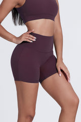 Women'S Fitness Yoga Lines Hip Tight Shorts