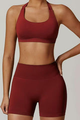 women's   high waisted Hanging sports bra& Leggings suits