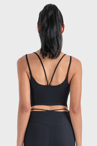 Women's Yoga Ribbed Tank Top with Chest Padded Tights