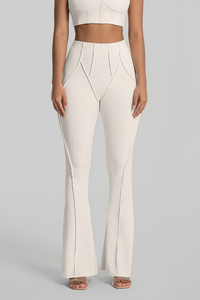 Women's High-Waisted Seam Detail Naked Feel Yoga Flared Pants