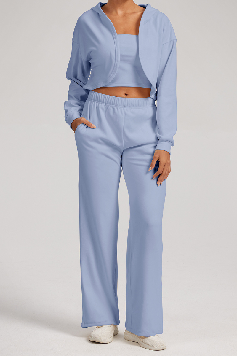 Oversized cardigan and wide-leg pants set