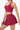 Women's Athletic Set:Cross Back Bra & Pleated Skirt