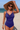 Women's V-Neck Crisscross Strap Pleated One-Piece Swimsuit