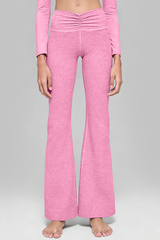 Women's V-waist Pleated Draping Loose Relaxed  Flare Pants