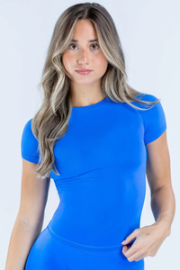 Women's Crew Neck Slim Fit Short Sleeve Workout T-shirt