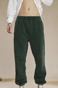 Unisex Fall Fleece Wax Dyed  Vintage Athletic Jogger