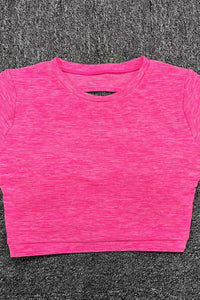 Women Cross Back Large Backless Removable Bra Pads Can Be Worn Outside Sports Fitness Yoga Short Sleeve