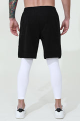 Men'S Fake Two Piece Athletic Shorts