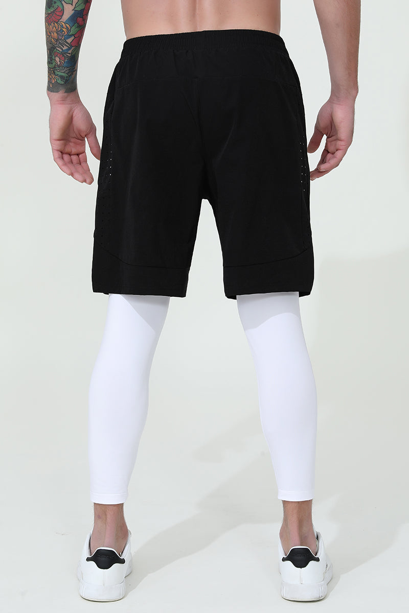 Men'S Fake Two Piece Athletic Shorts