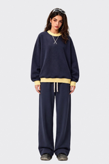 Women's Fall Fleece Mock Neck Sweatsh & Sweatpants Set