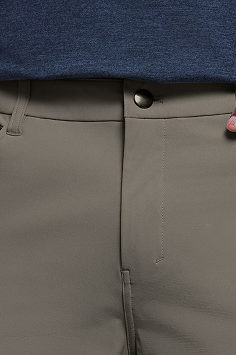 Men Comfortable Straight Leg Business Casual Dress Pants