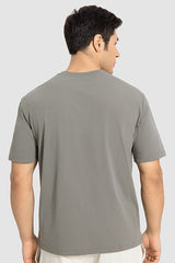 Men Casual Short Sleeve Quick-Dry Breathable Elastic Fitness Running Round-Neck Solid Color T-Shirt
