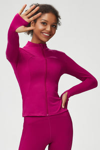 Front cardigan zipper track jacket