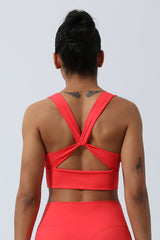 Women'S V-Neck Wide Shoulder Yoga Sports Bra