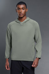 Men Outdoor Hooded Comfortable Stretchy Long Sleeve Sweatshirt