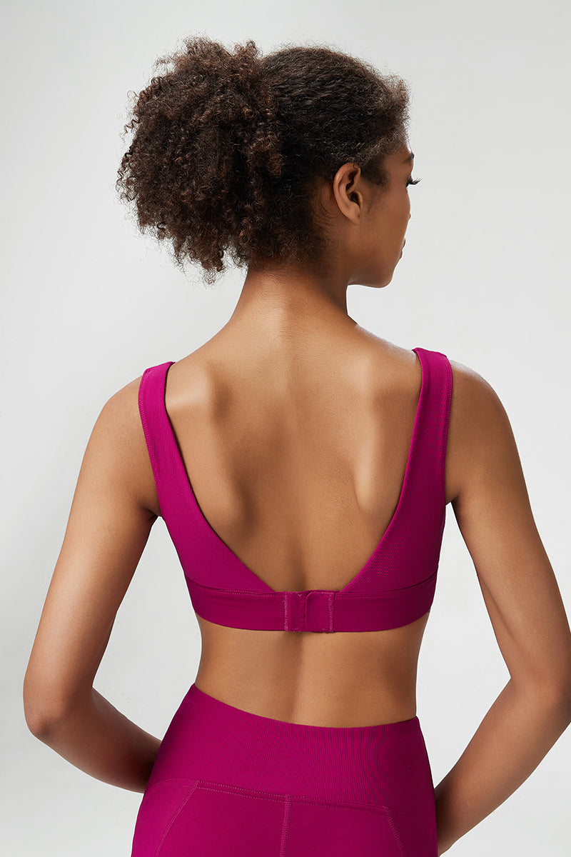 Women's Ribbed High Support Sports Bra