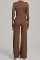 Women Naked Feel Flared Yoga Set