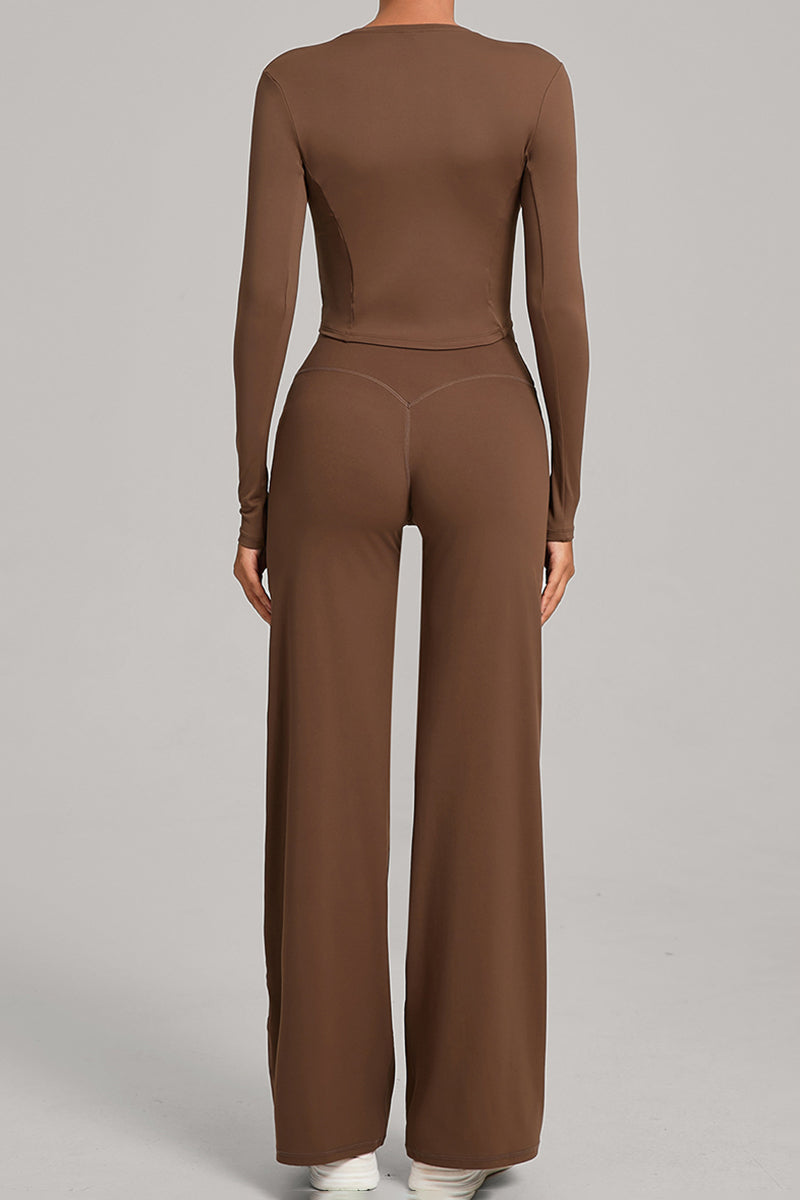 Women Naked Feel Flared Yoga Set