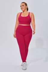 Plus Women's Sports Bra & Butt-Lifting Yoga Leggings Set