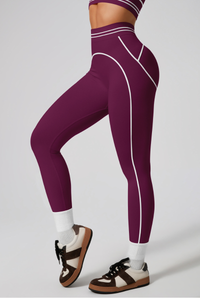 Women's Seamless Color-Block Sports Bra & Yoga Leggings Set