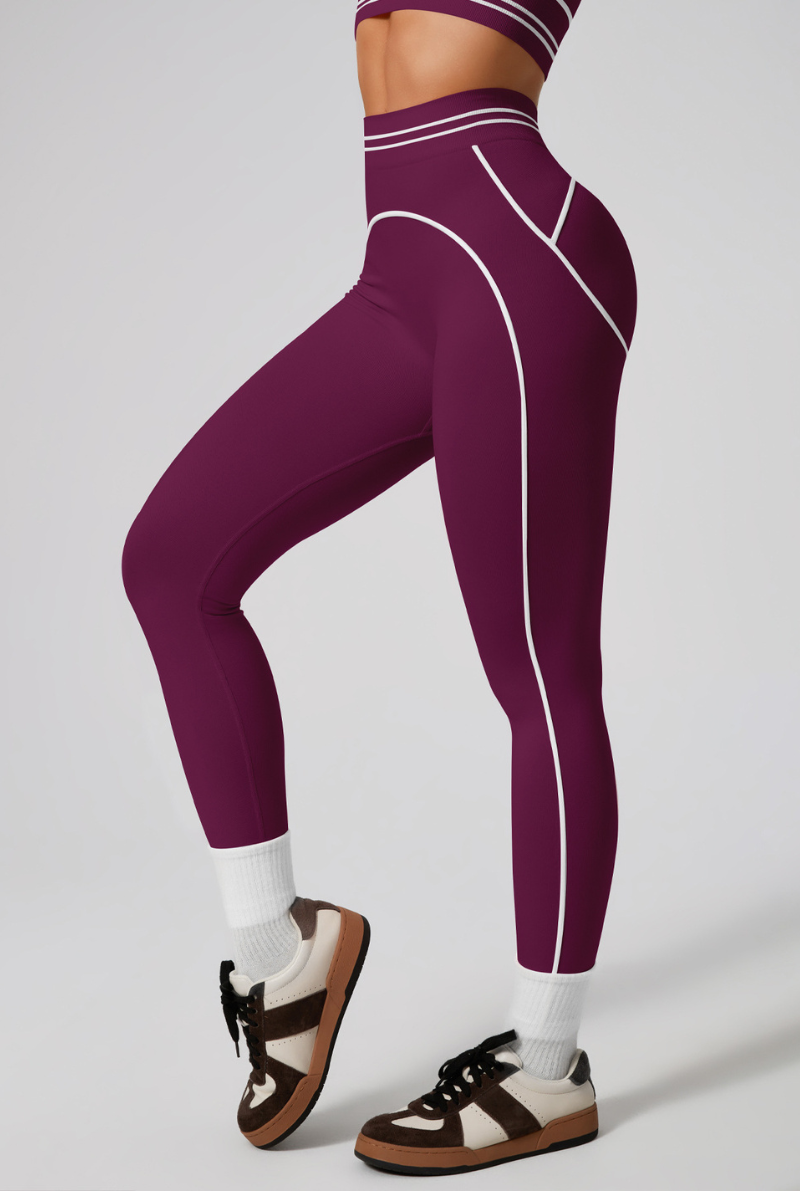 Women's Seamless Color-Block Sports Bra & Yoga Leggings Set