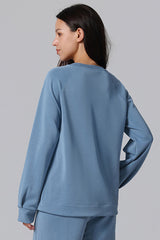 Loose Athletic Long Sleeve Pullover Sweatshirt