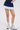 Women's Navy White Color Block Pleated Tennis Mini Skort