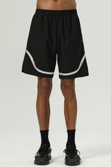 Men Casual Loose Reflective Iron-On Quick-Dry Four-Way Stretch Breathable Mid-Length Sports Training Summer Shorts