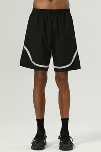 Men Casual Loose Reflective Iron-On Quick-Dry Four-Way Stretch Breathable Mid-Length Sports Training Summer Shorts