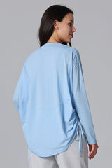 Women'S Loose Pleated Sports T-Shirt