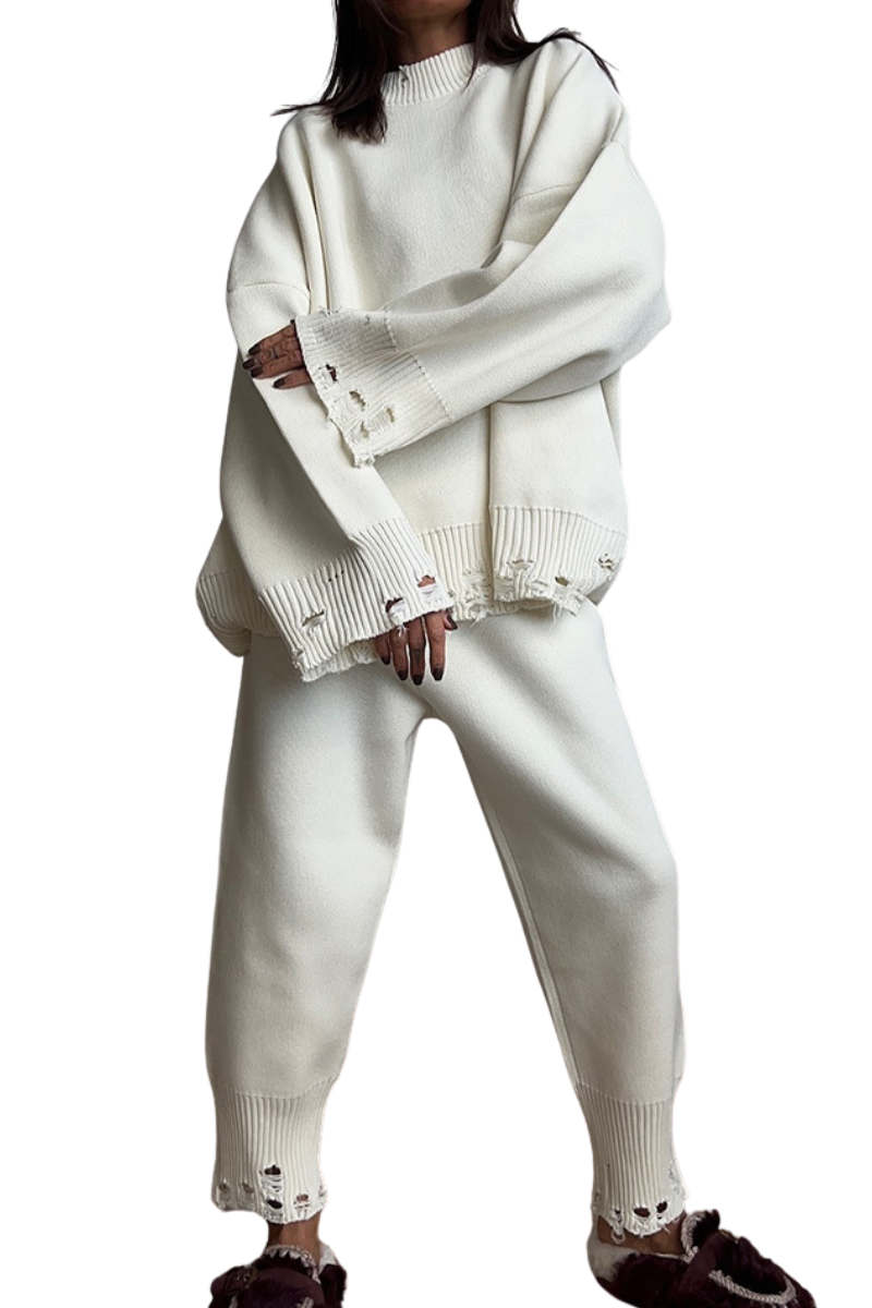 Cracked-out sweater set