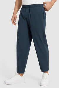 Men Summer Loose Lightweight Quick-Dry Breathable Straight Leg Cropped Casual Workout Sport Pants