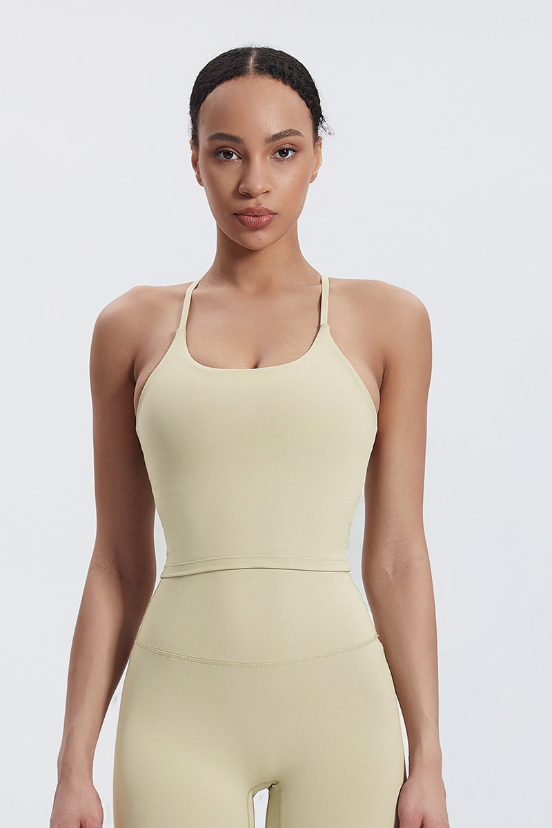Women'S Crossover Backless Suspender Bra Underwear Sports Vest