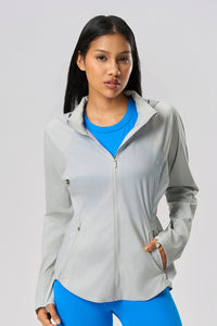 Women Cooling Uv50+ Slim-Fit Convertible Hood Outdoor Sun Protection Jacket