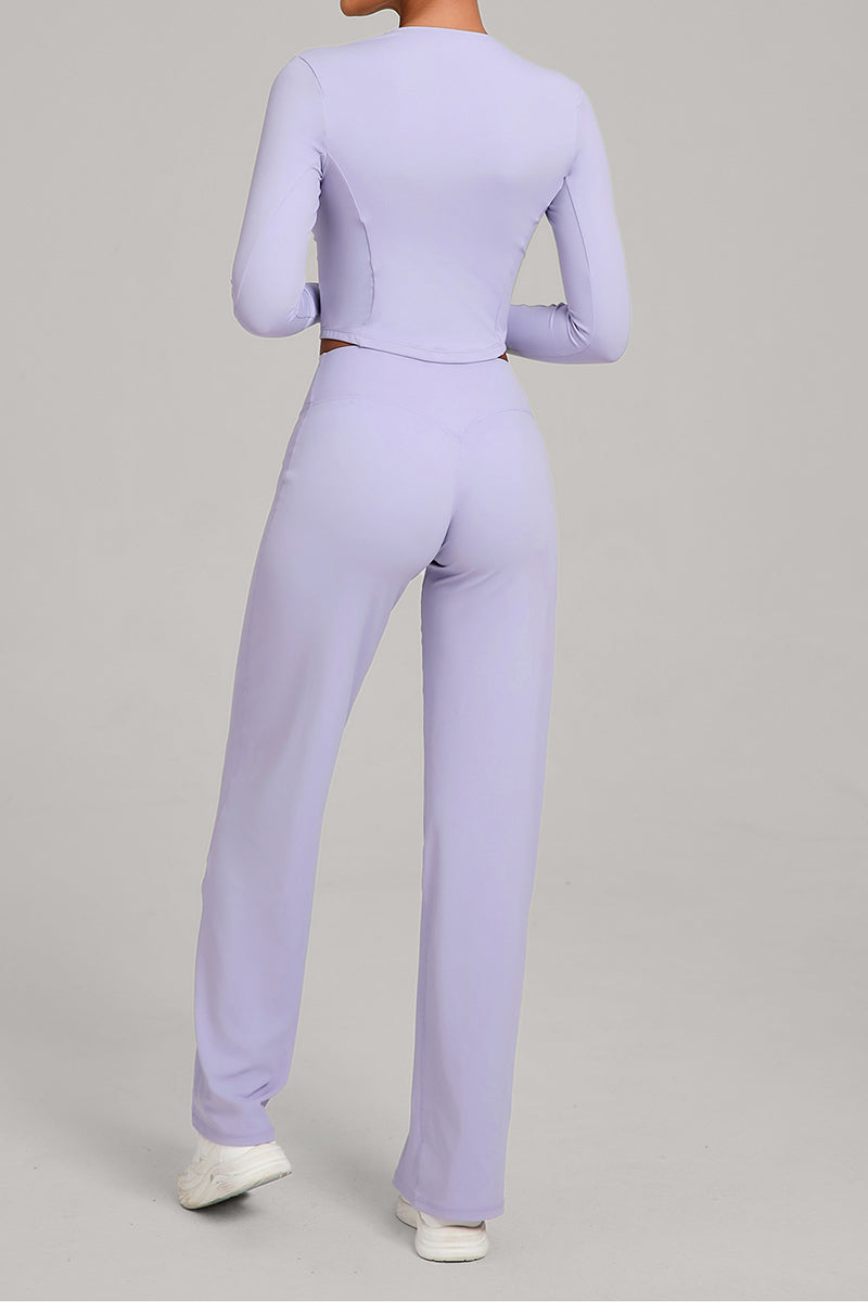 Women Naked Feel Flared Yoga Set