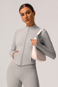 Women Solid Light Fleece Jacket