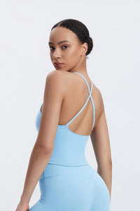 Women'S Crossover Backless Suspender Bra Underwear Sports Vest